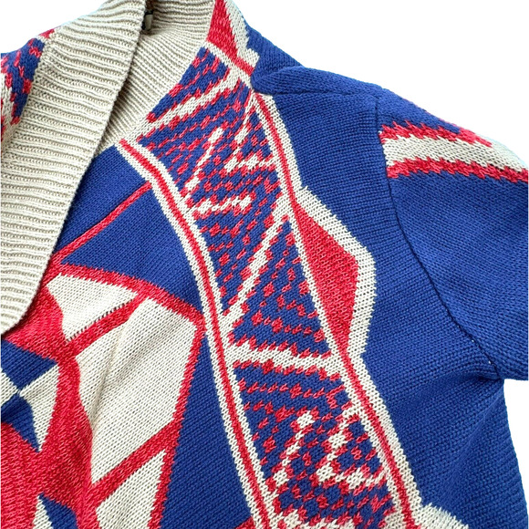 SELF ESTEEM | Women's XL Boho Open Front Cardigan Knit Sweater Southwest Aztec - Picture 1 of 9